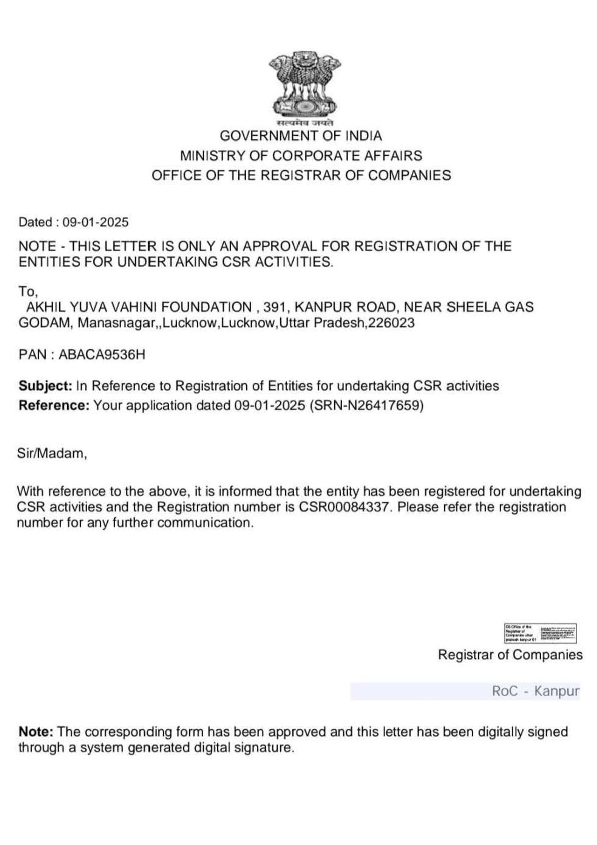 CSR Registration
